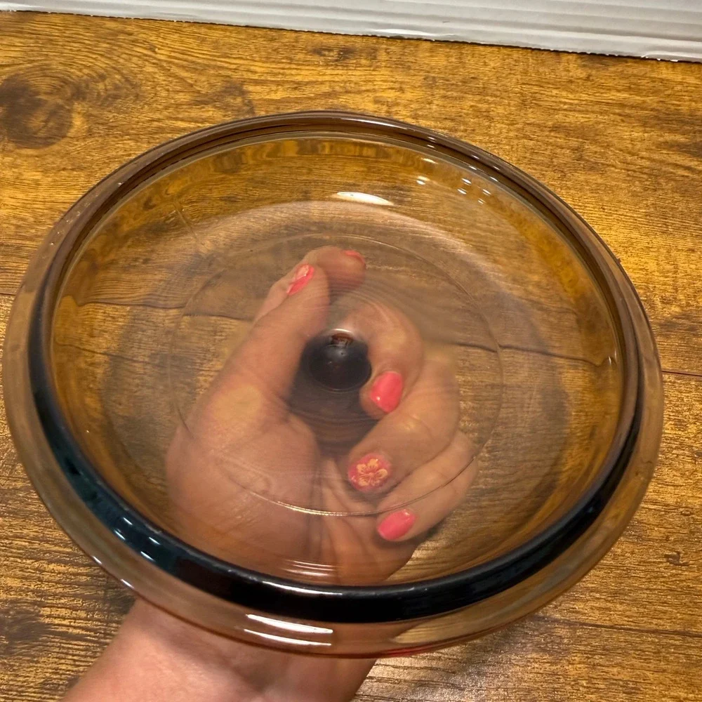 Vtg Pyrex Visions Amber Glass 6